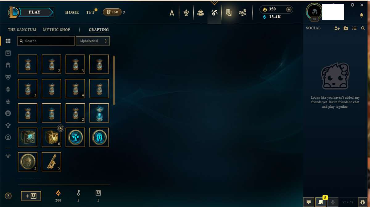 Game account sale League of Legends